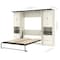 Bestar Lumina Full Murphy Bed with Desk and 2 Storage Cabinets (107W), White Chocolate 85893-31 - alternate 6
